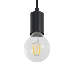 Lindby hanglamp Ferris, 4-lamps, 90cm, hout, E27