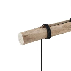 Lindby hanglamp Ferris, 4-lamps, 90cm, hout, E27