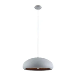 Lindby hanglamp Gerwina, wit/goud, metaal, 40 cm, E27