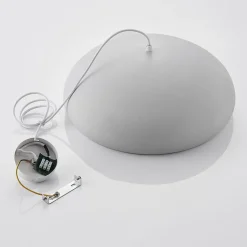 Lindby hanglamp Gerwina, wit/goud, metaal, 40 cm, E27