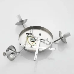 Lindby hanglamp Heleska, wit, glas, 3-lamps, Ø 47cm