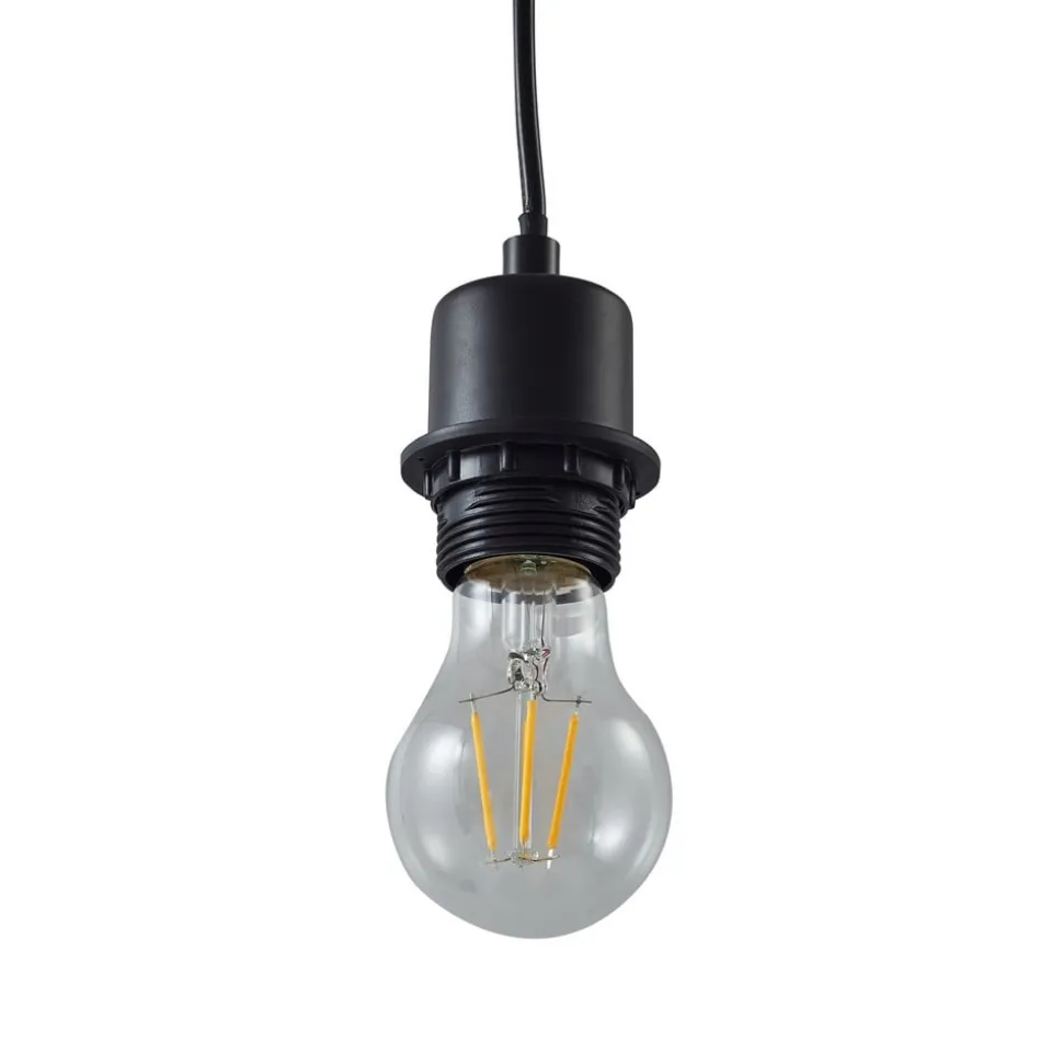 Lindby hanglamp Helin, beige, Ø 30 cm, stof