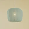 Lindby hanglamp Helin, blauw, Ø 35 cm, stof