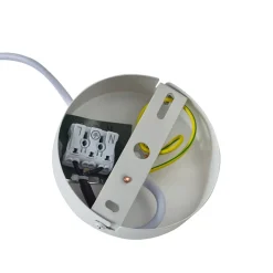 Lindby hanglamp Helin, blauw, Ø 35 cm, stof