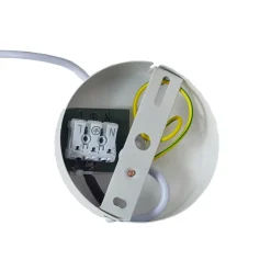 Lindby hanglamp Helin, wit, Ø 35 cm, stof