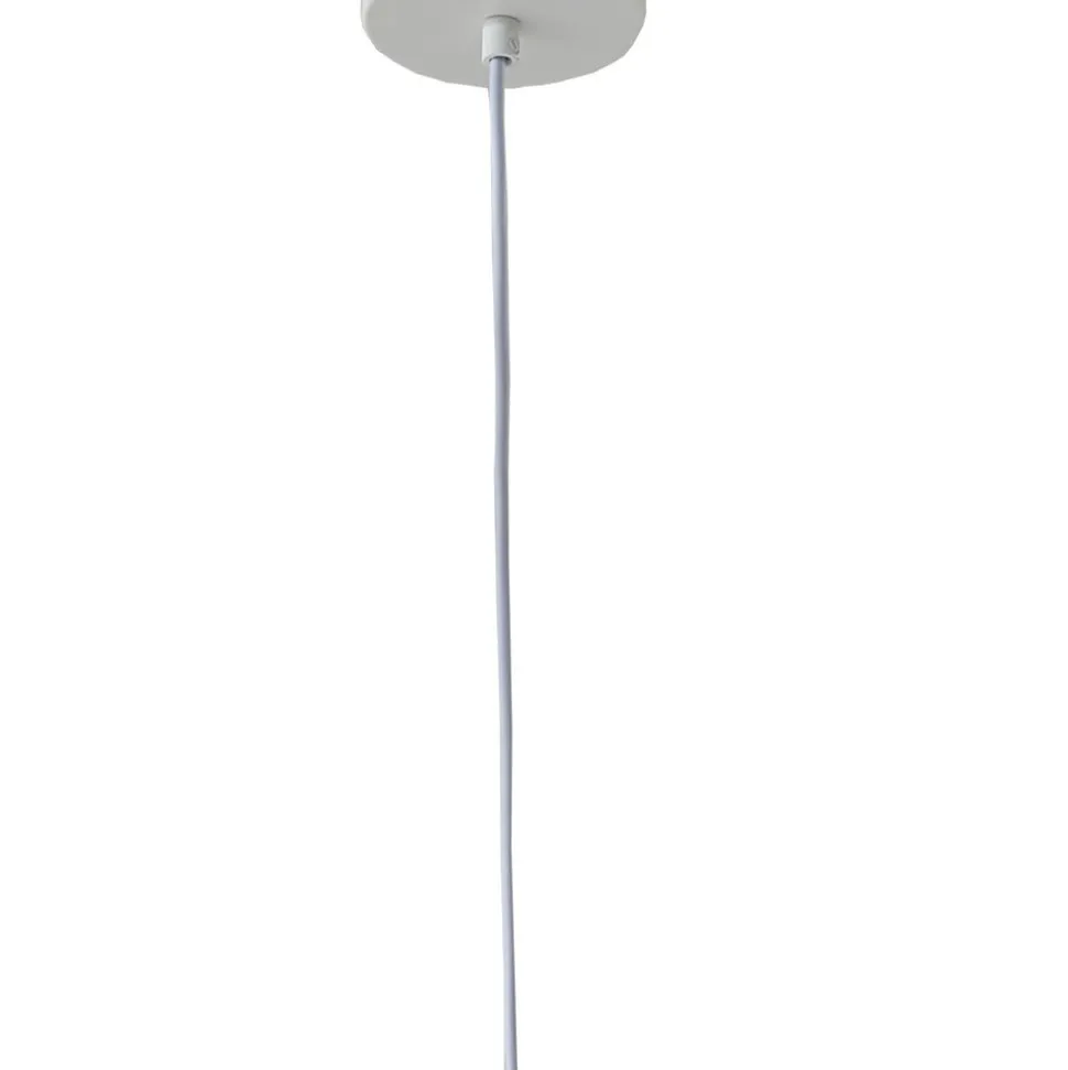 Lindby hanglamp Helin, wit, Ø 35 cm, stof