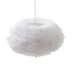 Lindby hanglamp Heven, Ø 50 cm, wit, kunststof, E27