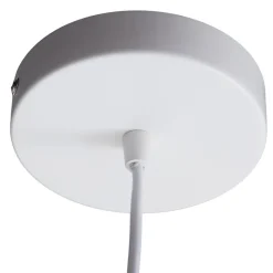 Lindby hanglamp Heven, Ø 50 cm, wit, kunststof, E27