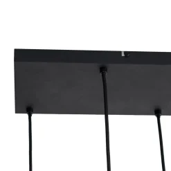 Lindby hanglamp Hildur, 6-lamps, rookgrijs, glas