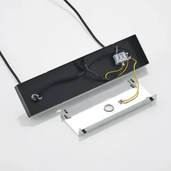 Lindby hanglamp Hinai, zwart/grijs/wit, textiel, 116cm