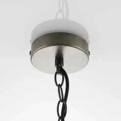 Lindby hanglamp Holgar, groen, hout, metaal, Ø 45 cm, E27