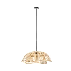 Lindby hanglamp Ilajus, Ø 62 cm, bamboe, E27