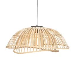 Lindby hanglamp Ilajus, Ø 62 cm, bamboe, E27