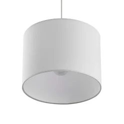 Lindby hanglamp Imarin, 3-lamps, wit, textiel, 100cm