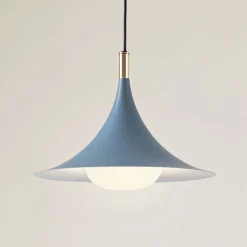 Lindby hanglamp Jarl, blauw, metaal, Ø 35 cm, G9