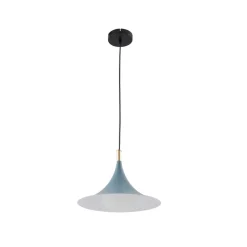 Lindby hanglamp Jarl, blauw, metaal, Ø 35 cm, G9