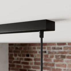 Lindby hanglamp Jasminka, zwart/goud, metaal, 4-lamps.