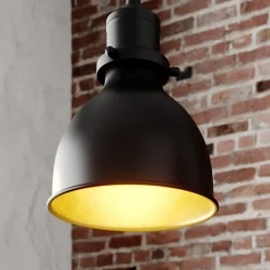 Lindby hanglamp Jasminka, zwart/goud, metaal, 4-lamps.