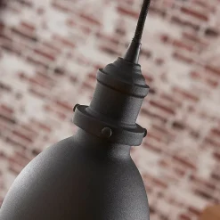 Lindby hanglamp Jasminka, zwart/goud, metaal, 1-lamp.