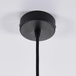 Lindby hanglamp Jasminka, zwart/goud, metaal, 1-lamp.