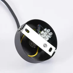 Lindby hanglamp Jasminka, zwart/goud, metaal, 1-lamp.