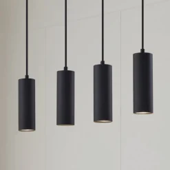 Lindby hanglamp Joffrey, 76 cm, zwart, 4-lamps, GU10