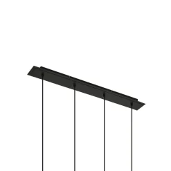 Lindby hanglamp Joffrey, 76 cm, zwart, 4-lamps, GU10