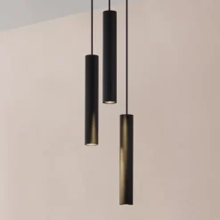 Lindby hanglamp Joffrey, Ø 24 cm, zwart, 3-lamps, GU10