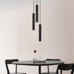 Lindby hanglamp Joffrey, Ø 24 cm, zwart, 3-lamps, GU10