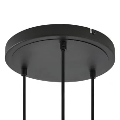 Lindby hanglamp Joffrey, Ø 24 cm, zwart, 3-lamps, GU10