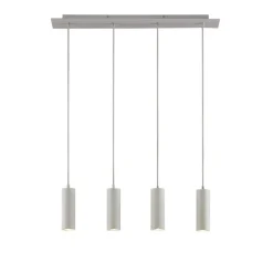 Lindby hanglamp Joffrey, 76 cm, wit, 4-lamps, GU10