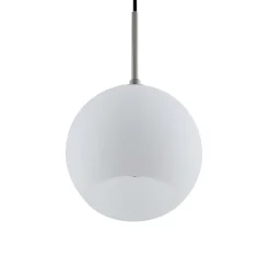 Lindby hanglamp Jurian, Ø 32 cm, 3-lamps, nikkel/opaal, glas
