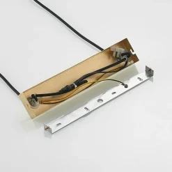 Lindby hanglamp Kiamo, 83 cm, messing, wit, glas, G9