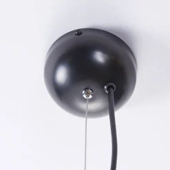 Lindby hanglamp Kinan, Ø 54 cm, zwart, goud, metaal