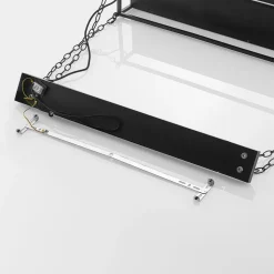 Lindby hanglamp Kirista, 5-lamps, zwart, metaal, 100cm