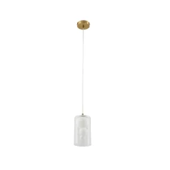 Lindby hanglamp Kupla, opaal/helder, glas, 1-lamp, G9