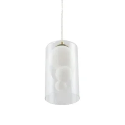 Lindby hanglamp Kupla, opaal/helder, glas, 1-lamp, G9