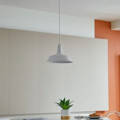 Lindby hanglamp Laylan, wit, Ø 36 cm, metaal