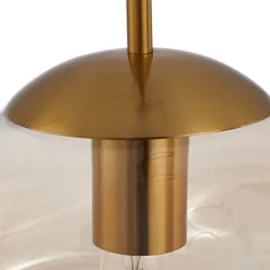 Lindby hanglamp Lelia, amber, glas, Ø 35 cm