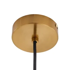 Lindby hanglamp Lelia, amber, glas, Ø 35 cm