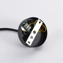 Lindby hanglamp Leya, zwart/goud, metaal, Ø 30 cm, E27