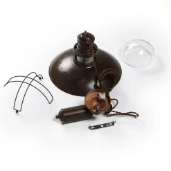 Lindby hanglamp Louisanne, verstelbaar, bruin, Ø 35 cm