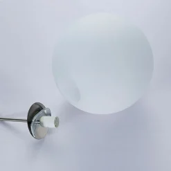 Lindby hanglamp Marike, Ø 35 cm, wit, glas, globe, E27