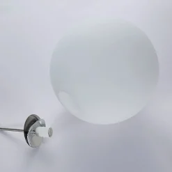 Lindby hanglamp Marike, Ø 40 cm, wit, glas, globe, E27