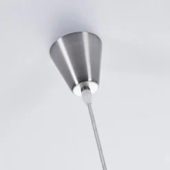 Lindby hanglamp Marike, Ø 40 cm, wit, glas, globe, E27