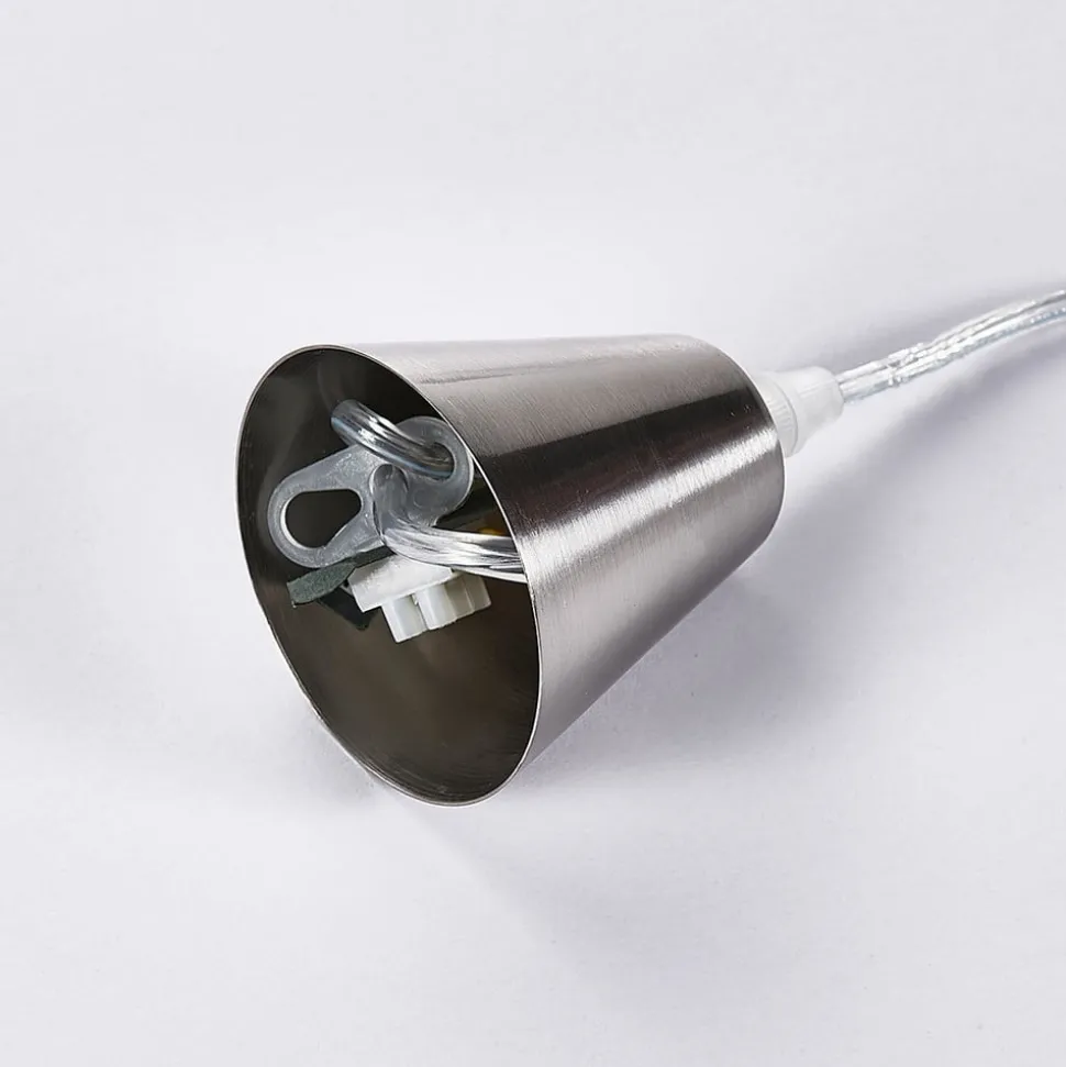 Lindby hanglamp Marike, Ø 40 cm, wit, glas, globe, E27