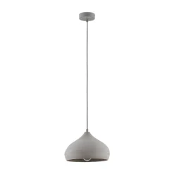 Lindby hanglamp Morton, Ø 29 cm, grijs, beton, E27