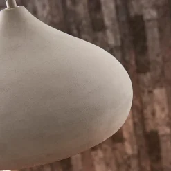 Lindby hanglamp Morton, Ø 29 cm, grijs, beton, E27