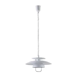 Lindby hanglamp Nadija, wit, 43 cm, in hoogte verstelbaar, E27