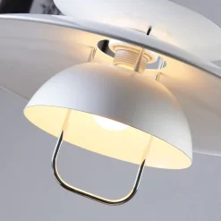 Lindby hanglamp Nadija, wit, 43 cm, in hoogte verstelbaar, E27